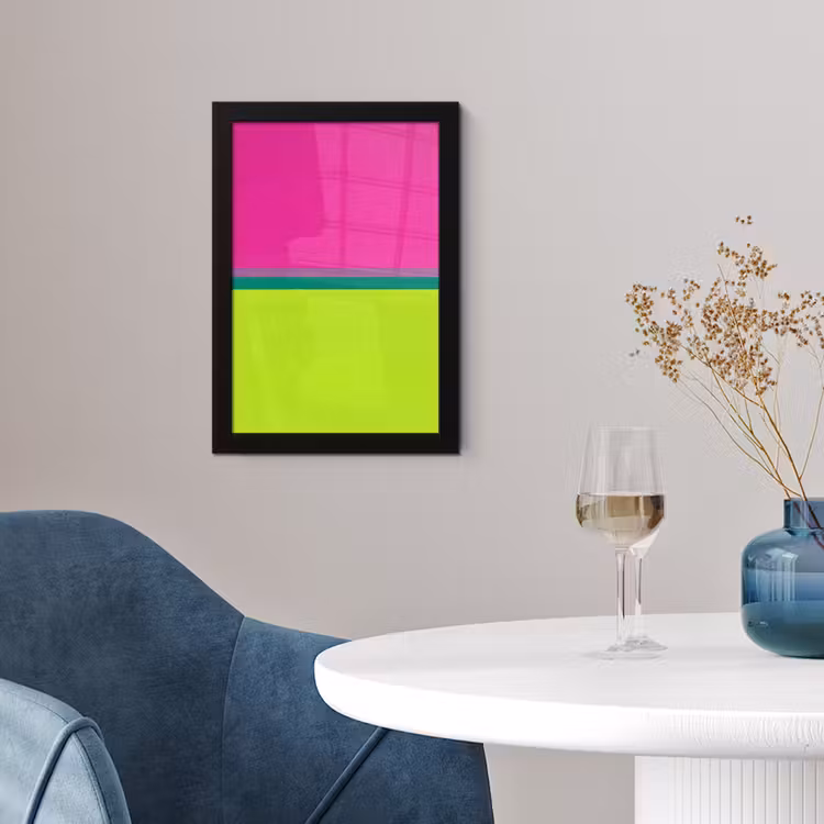 Strepen - Modern - Kleurrijk fotolijst zwart zonder passe partout klein -sfeer4