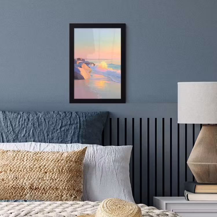 Zomerlicht - Strand - Fonkelende accenten fotolijst zwart zonder passe partout klein -sfeer3