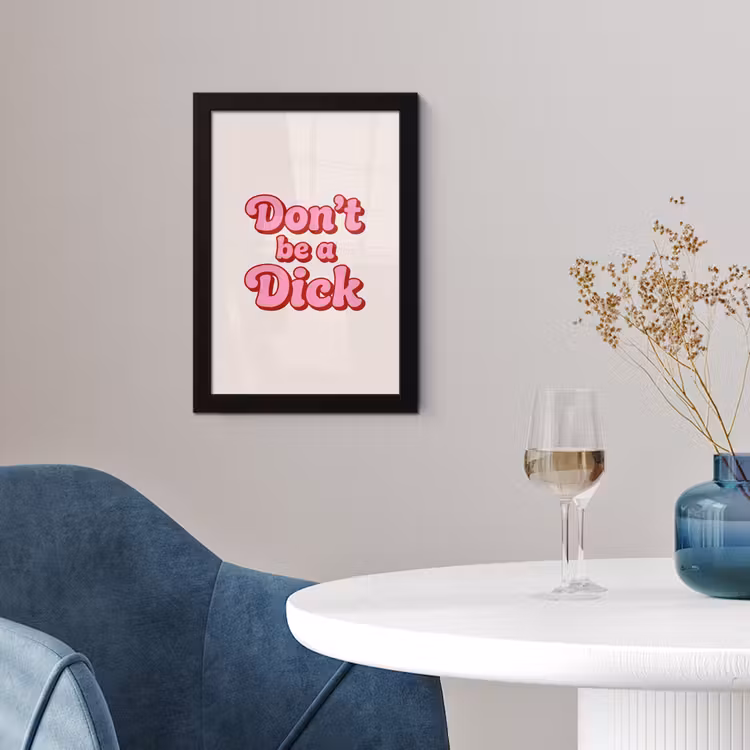 Tekst - Boodschap - Roze fotolijst zwart zonder passe partout klein -sfeer4