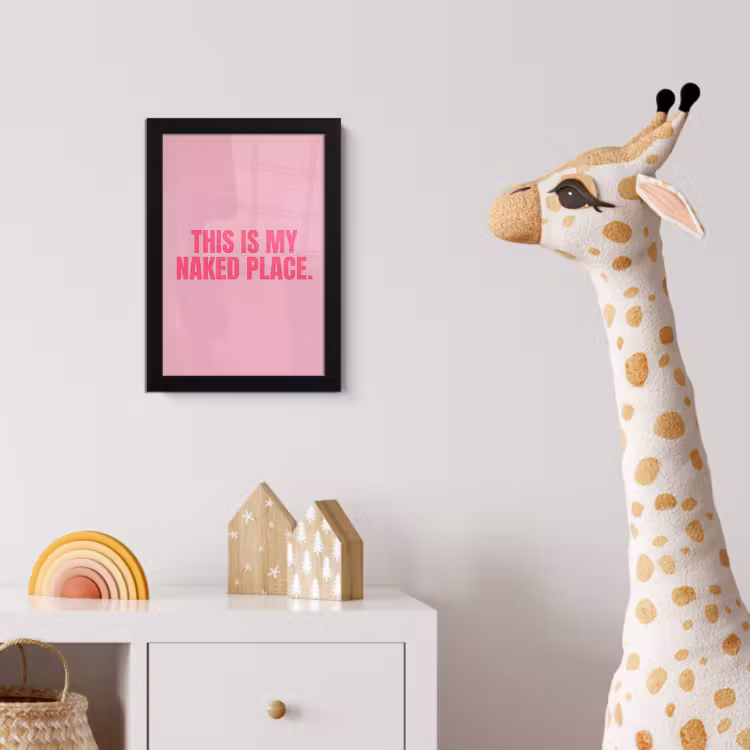 Tekst - Modern - Roze fotolijst zwart zonder passe partout klein -usfeer4_kinderkamer