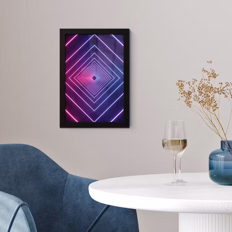 Driedimensionaal - Tunnel - Ruimte fotolijst zwart zonder passe partout klein -sfeer4