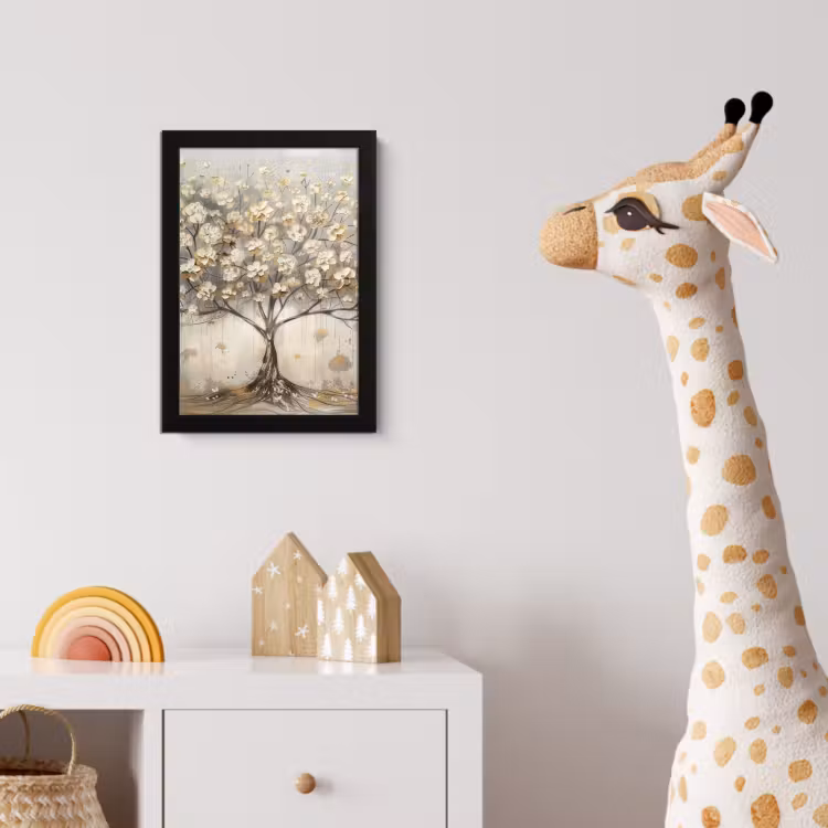 Boom - Beige - Goud - Verflook - Grijs fotolijst zwart zonder passe partout klein -usfeer4_kinderkamer