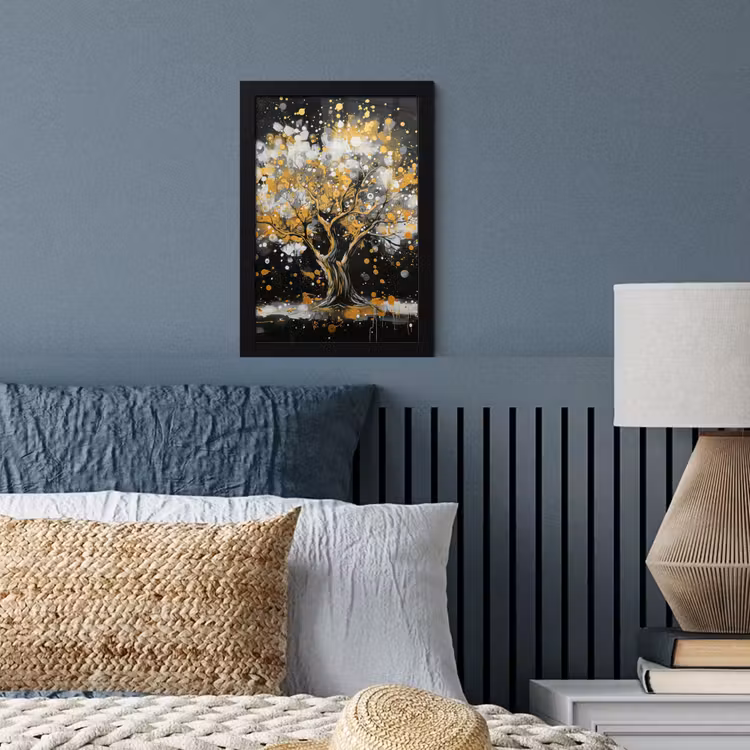 Boom - Zwart - Goud - Wit - Modern fotolijst zwart zonder passe partout klein -sfeer3