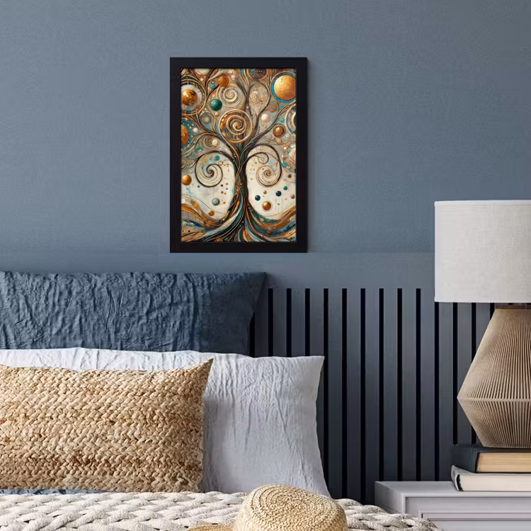 Levensboom - Boom - Abstract - Modern fotolijst zwart zonder passe partout klein -sfeer3