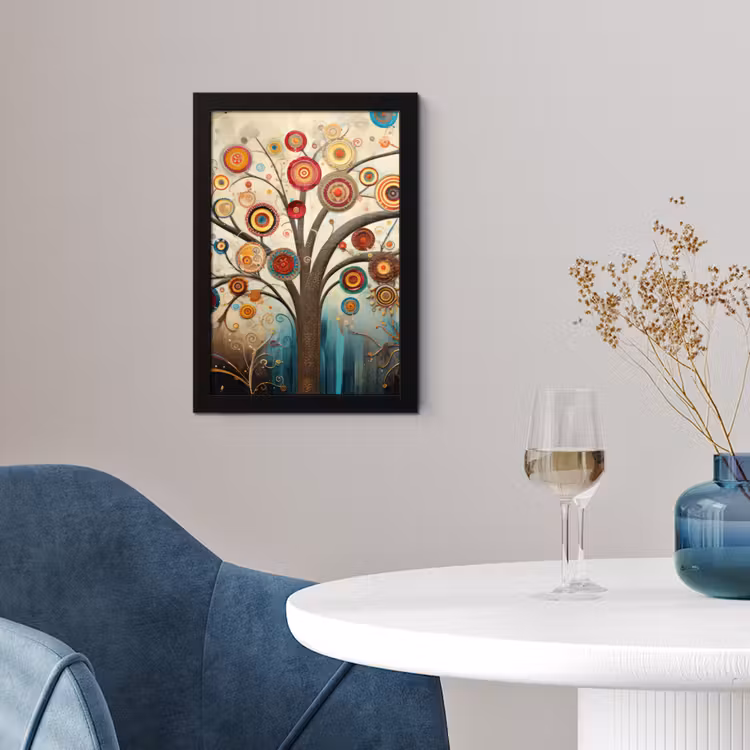 Boom - Tree of life - Kleur fotolijst zwart zonder passe partout klein -sfeer4