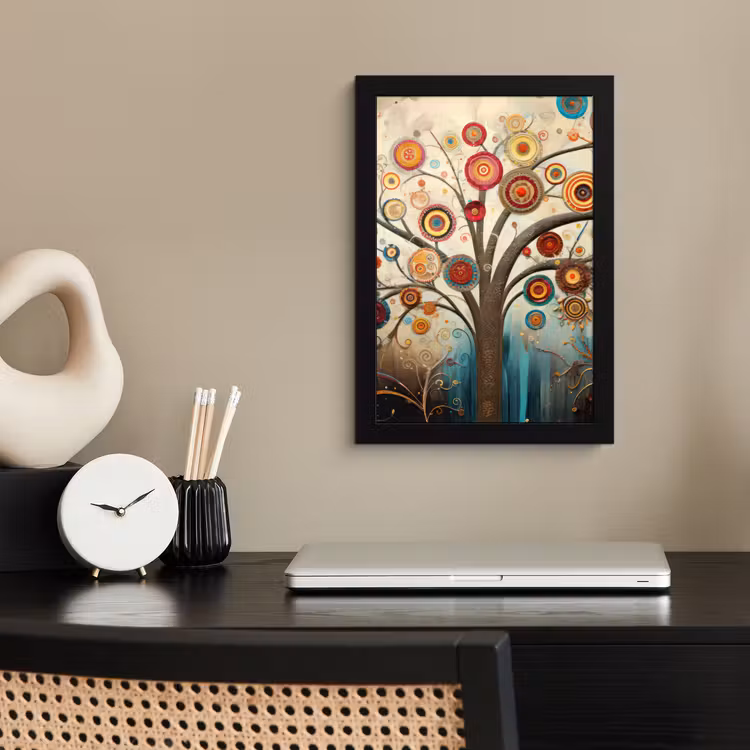 Boom - Tree of life - Kleur fotolijst zwart zonder passe partout klein -sfeer1