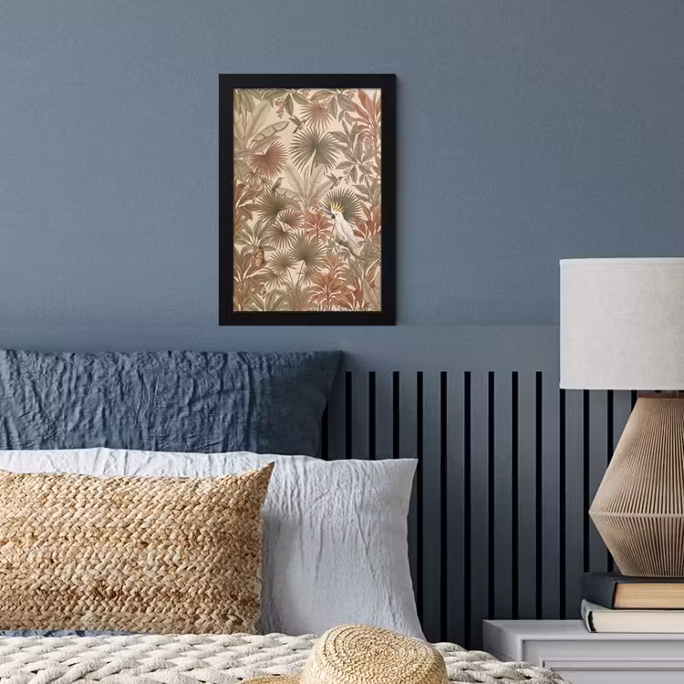 Tropisch - Vogels - Beige fotolijst zwart zonder passe partout klein -sfeer3