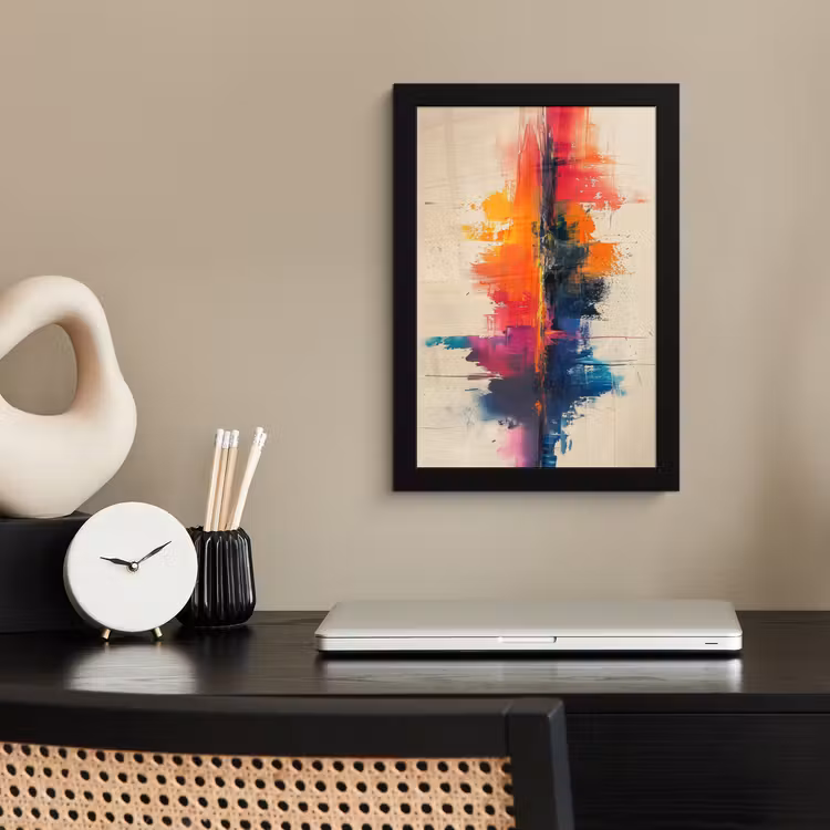 Watercolor - Kunst - Modern fotolijst zwart zonder passe partout klein -sfeer1