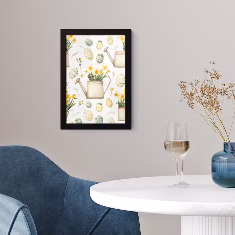 Gieter - Bloemen - Eieren fotolijst zwart zonder passe partout klein -sfeer4