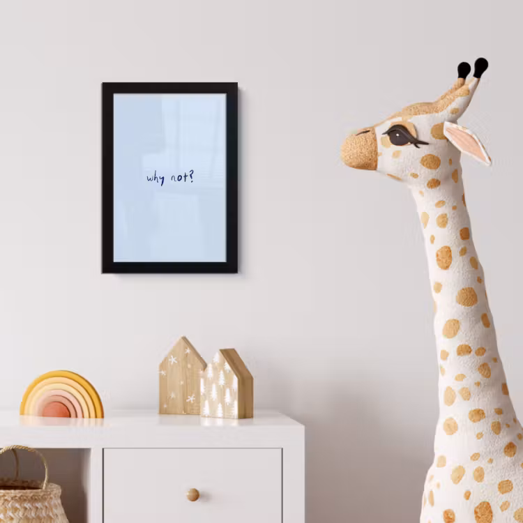Why not - Blauw - Donker blauw - Quote fotolijst zwart zonder passe partout klein -usfeer4_kinderkamer