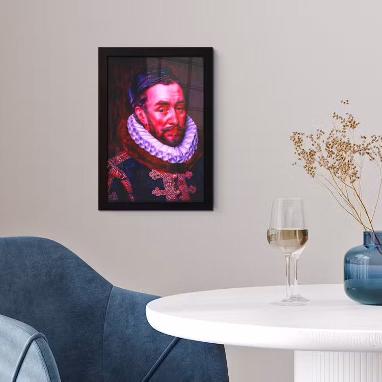 Willem van Oranje - Adriaen Thomasz - Oude meesters fotolijst zwart zonder passe partout klein -sfeer4