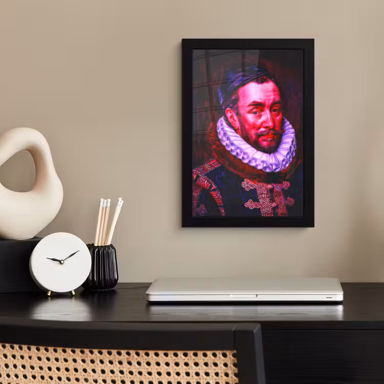 Willem van Oranje - Adriaen Thomasz - Oude meesters fotolijst zwart zonder passe partout klein -sfeer1