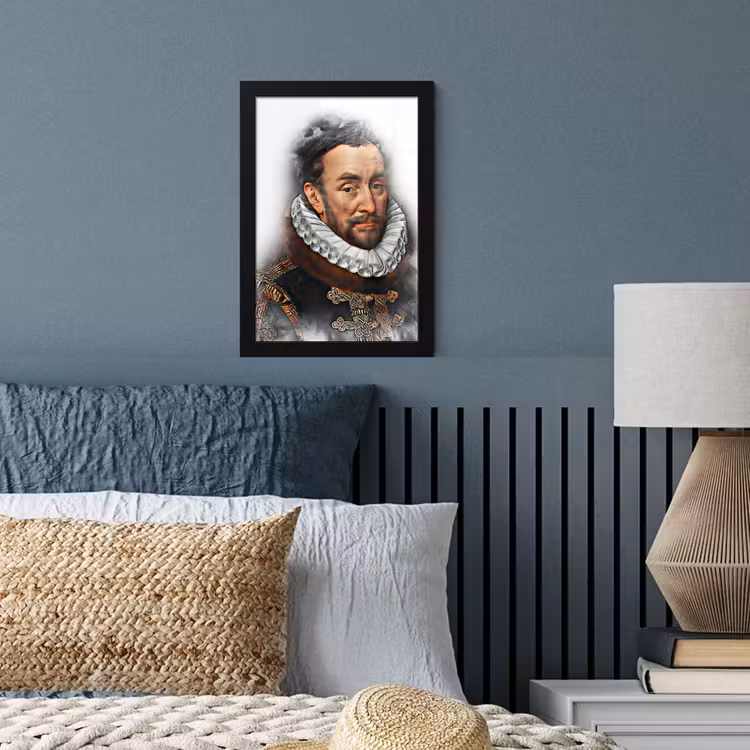 Willem van Oranje - Adriaen Thomasz - Rook fotolijst zwart zonder passe partout klein -sfeer3