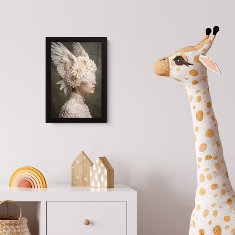 Vleugels - Vrouw - Wit fotolijst zwart zonder passe partout klein -usfeer4_kinderkamer