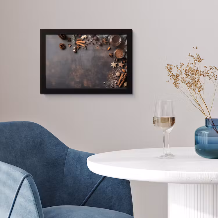 Winter - Kerst - Specerijen - Beton fotolijst zwart zonder passe partout klein -sfeer4