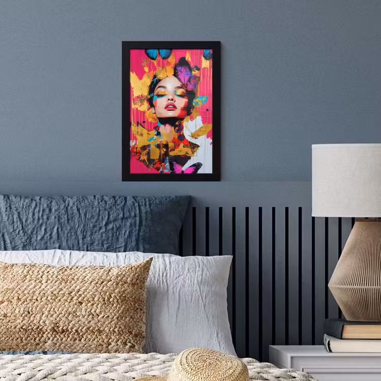 Vrouw - Abstract - Kleurrijk fotolijst zwart zonder passe partout klein -sfeer3
