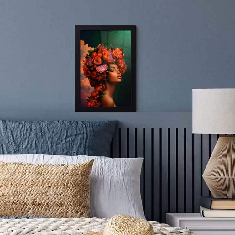 Vrouw - Drankenfruit - Rozen fotolijst zwart zonder passe partout klein -sfeer3
