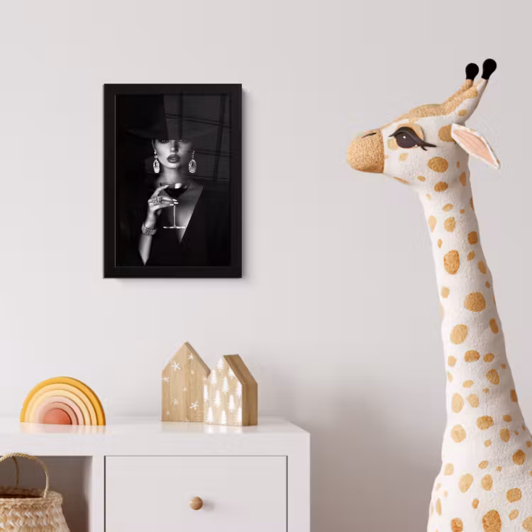 Vrouw - Cocktail - Chic fotolijst zwart zonder passe partout klein -usfeer4_kinderkamer