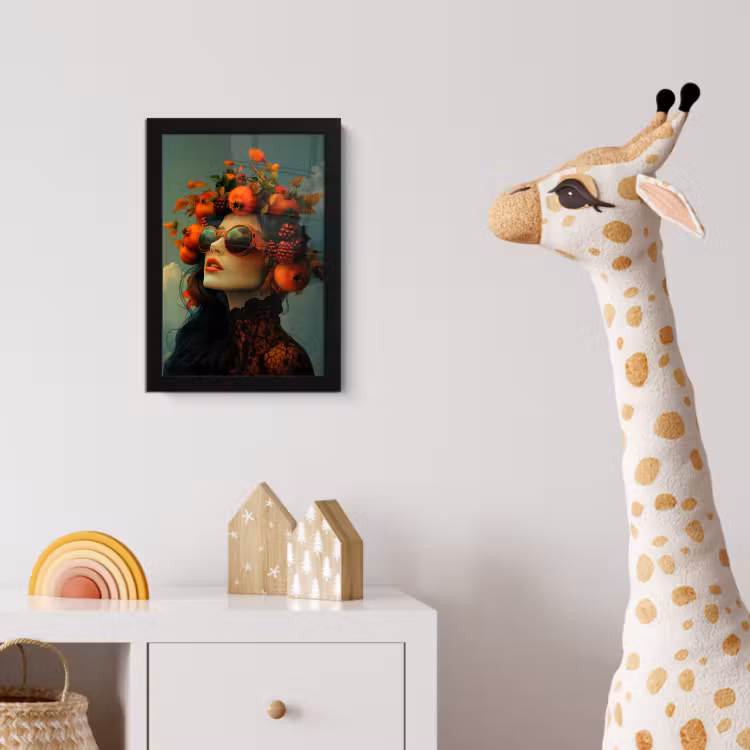Vrouw - Granaatappel - Herfst - Zonnebril fotolijst zwart zonder passe partout klein -usfeer4_kinderkamer
