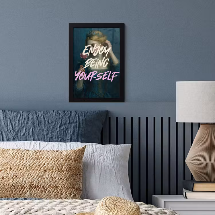 Vrouw - Roos - Quote fotolijst zwart zonder passe partout klein -sfeer3