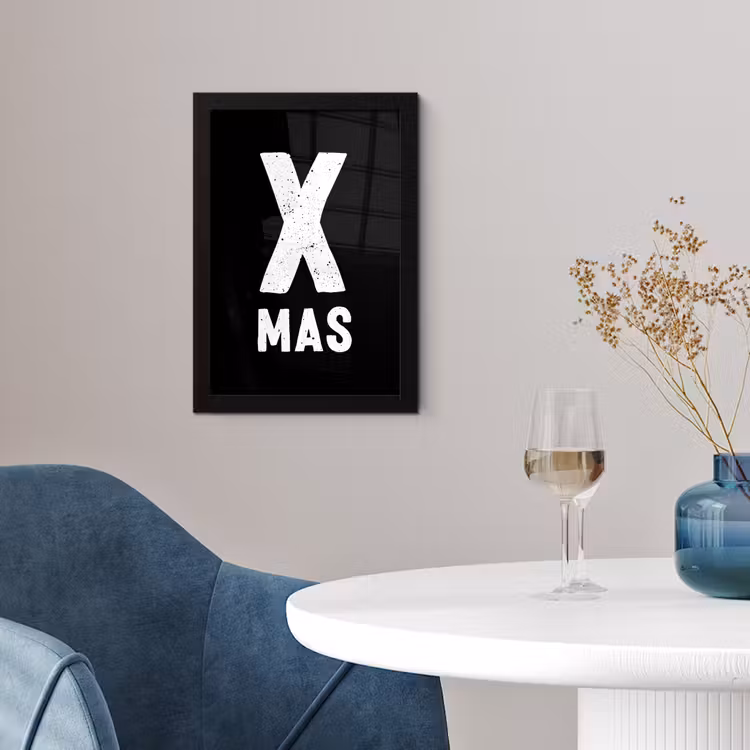 Xmas - Kerst - Zwart - Vintage - Quotes fotolijst zwart zonder passe partout klein -sfeer4