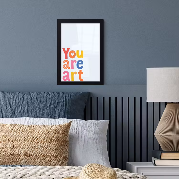 You are art - Kleurrijk - Grafisch fotolijst zwart zonder passe partout klein -sfeer3