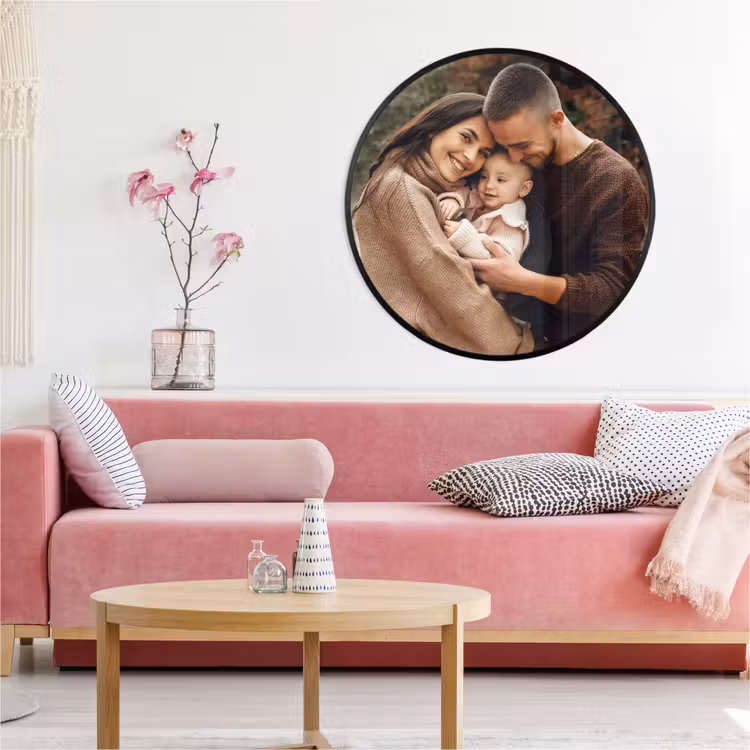 Foto in lijst rond - sfeerbeeld
