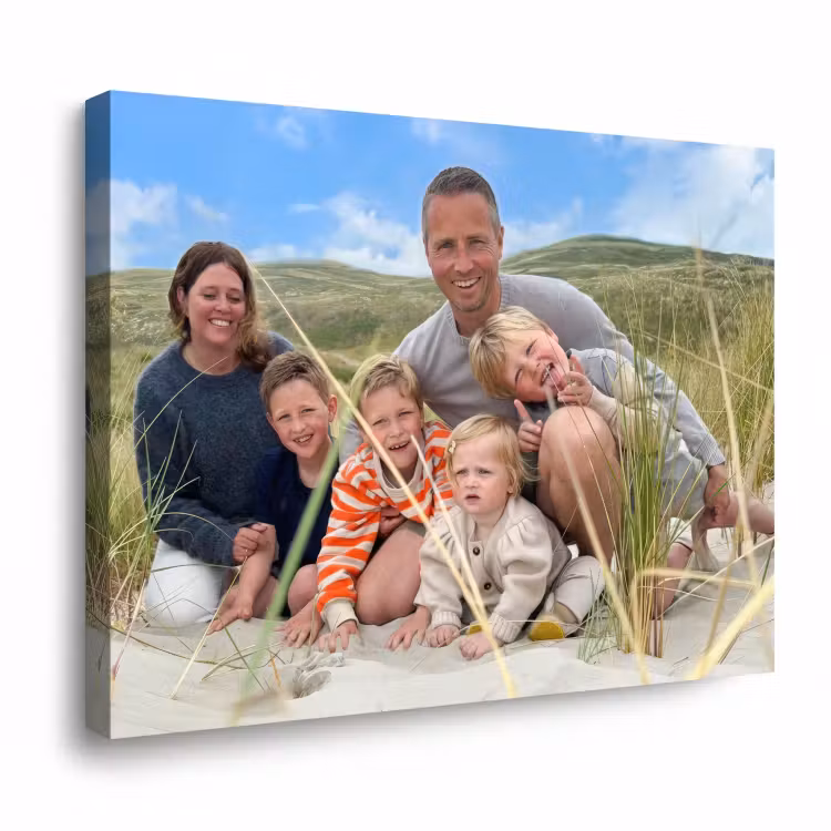 photo on canvas family