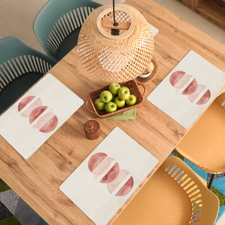 Minimalistisch - Cirkels - Roze Placemat vinyl groot -zzsfeer5_Kitchenyeah-website