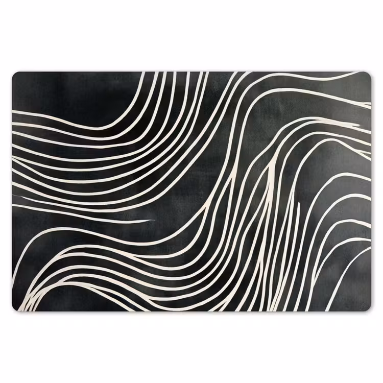 Lijnen - Patroon - Abstract - Wit Placemat vinyl groot -zzsfeer1_Kitchenyeah-website