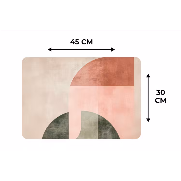 Cirkel - Abstract - Roze Placemat vinyl groot -specs