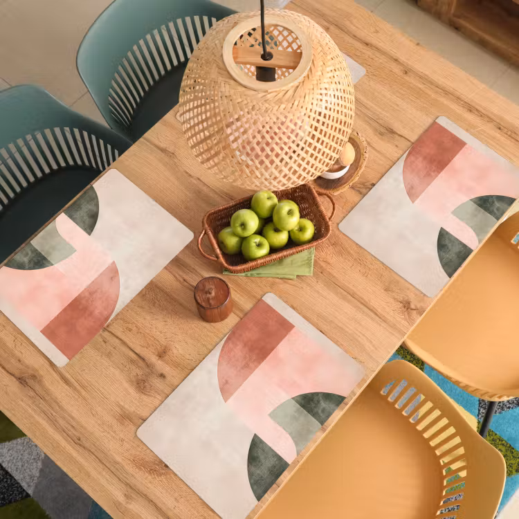 Cirkel - Abstract - Roze Placemat vinyl groot -zzsfeer5_Kitchenyeah-website