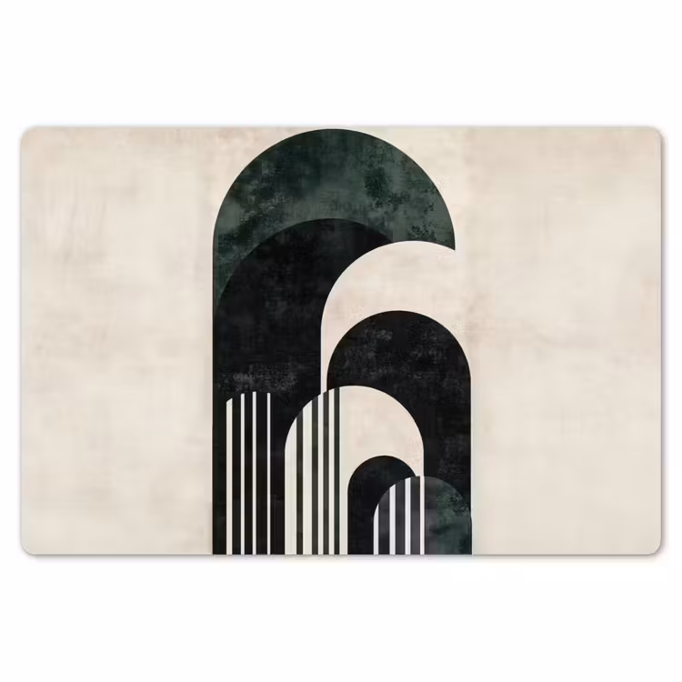 Bogen - Donkergroen - Lijnen Placemat vinyl groot -zzsfeer1_Kitchenyeah-website