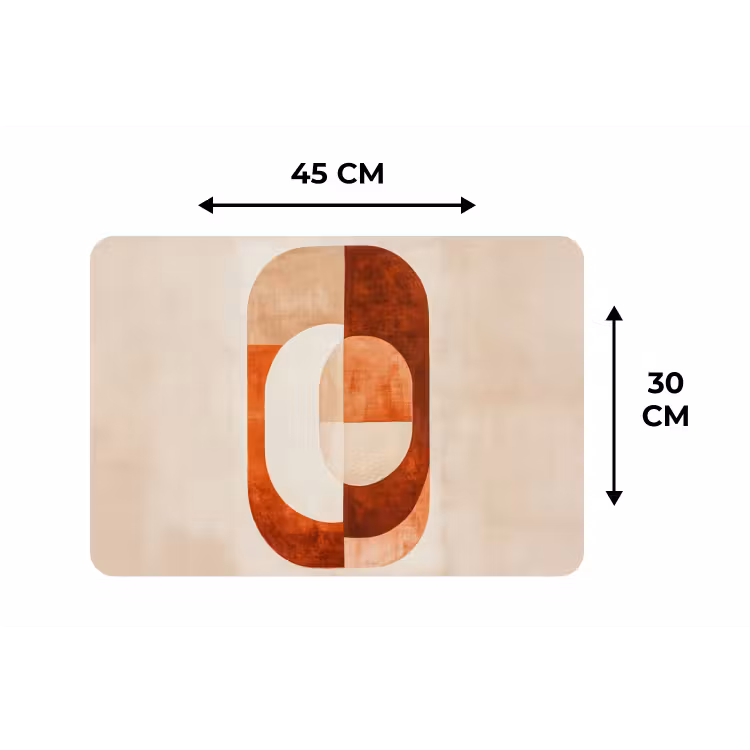 Illustratie - Abstract - Vormen - Rood Placemat vinyl groot -specs