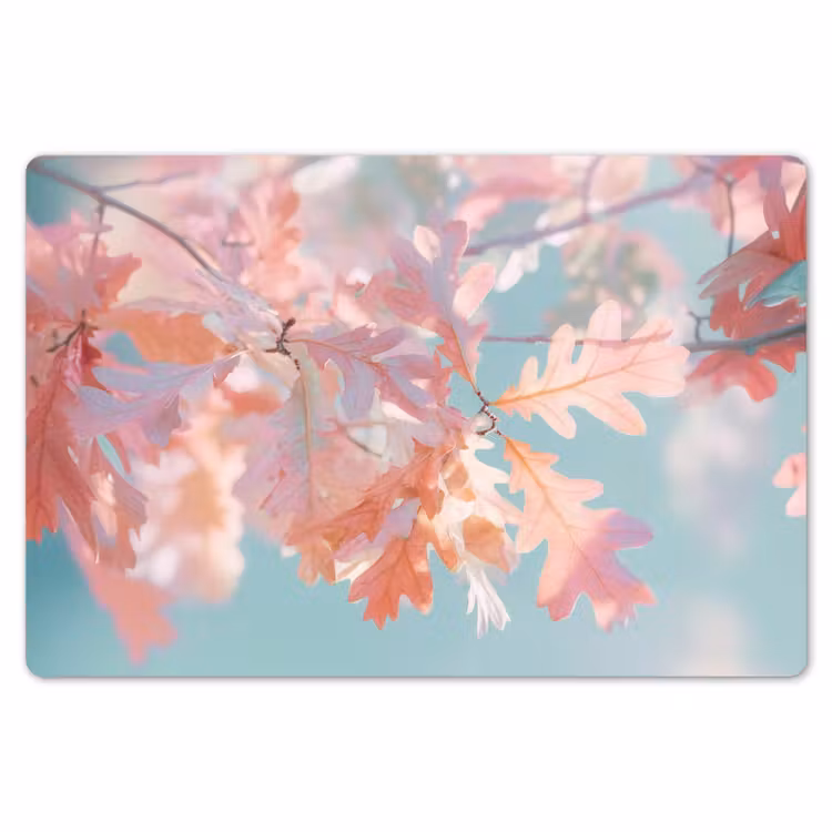 Eikenbladeren - Takken - Roze Placemat vinyl groot -zzsfeer1_Kitchenyeah-website
