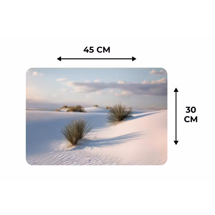 Duinen - Gras - Wolken - Beige Placemat vinyl groot -specs