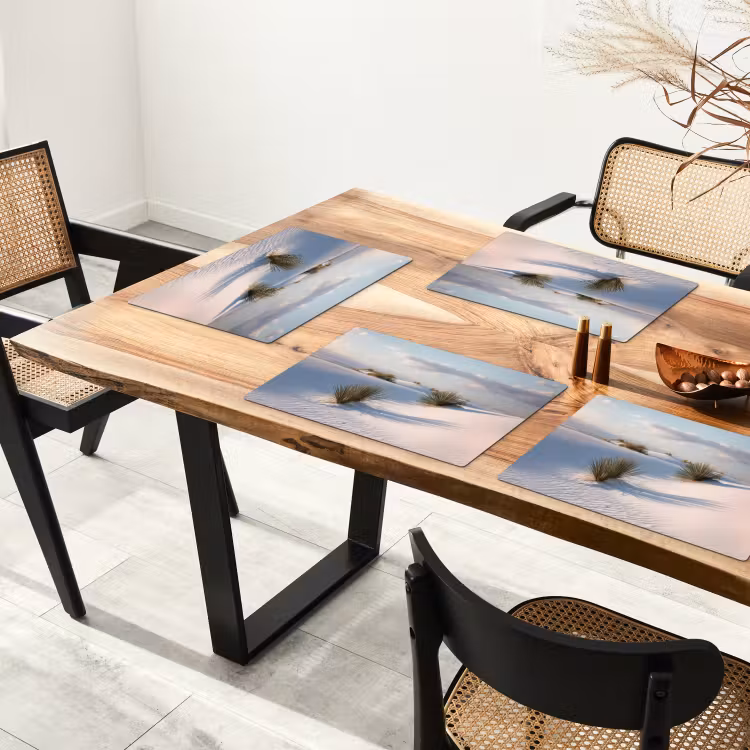 Duinen - Gras - Wolken - Beige Placemat vinyl groot -zzsfeer4_Kitchenyeah-website