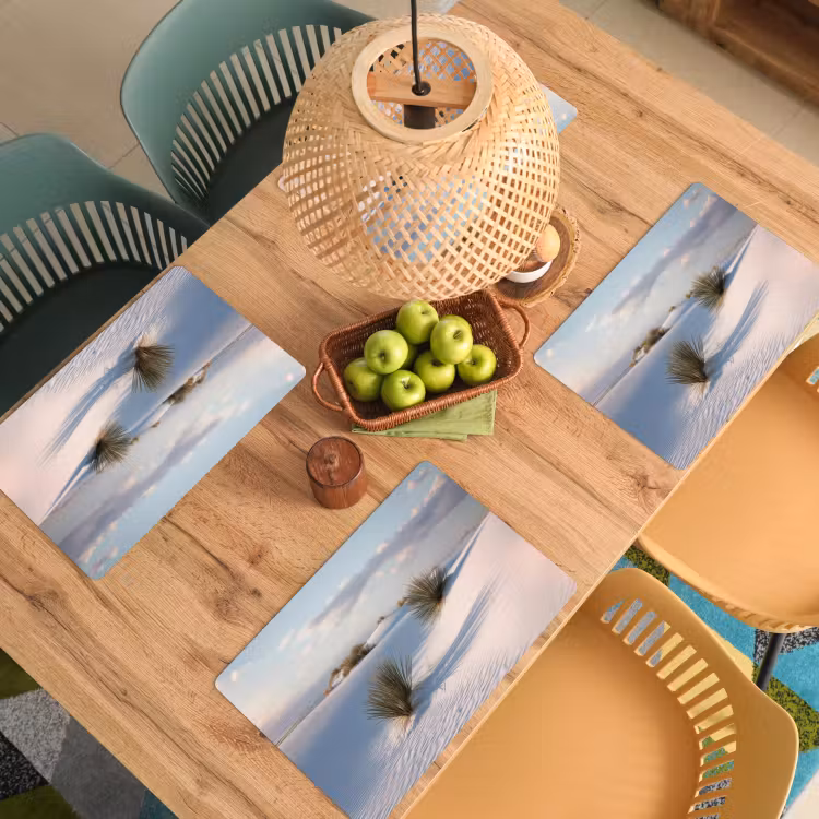 Duinen - Gras - Wolken - Beige Placemat vinyl groot -zzsfeer5_Kitchenyeah-website