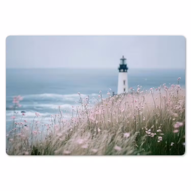 Vuurtoren - Klif - Zee - Bloemen Placemat vinyl groot -zzsfeer1_Kitchenyeah-website
