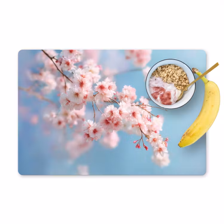 Takken - Bloesems - Roze Placemat vinyl groot -zzzproduct_Kitchenyeah-website