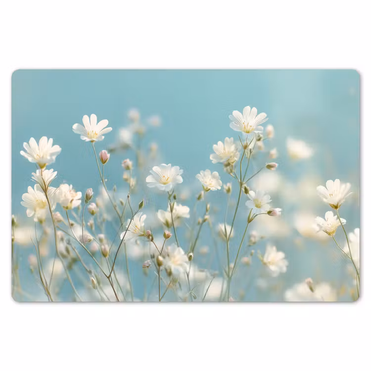 Stengels - Bloemen - Lucht - Wit Placemat vinyl groot -zzsfeer1_Kitchenyeah-website