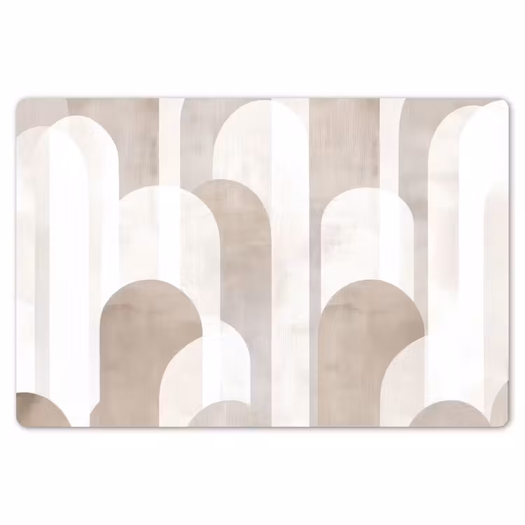 Abstracte bogen - Modern - Beige Placemat vinyl groot -zzsfeer1_Kitchenyeah-website