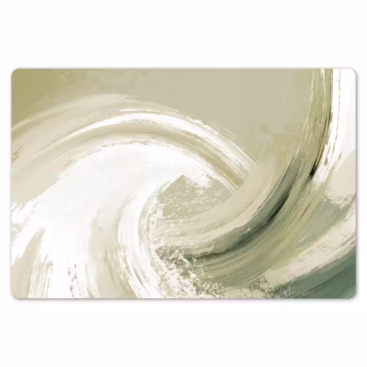 Abstract - Penseelstreken - Golven - Groen Placemat vinyl groot -zzsfeer1_Kitchenyeah-website