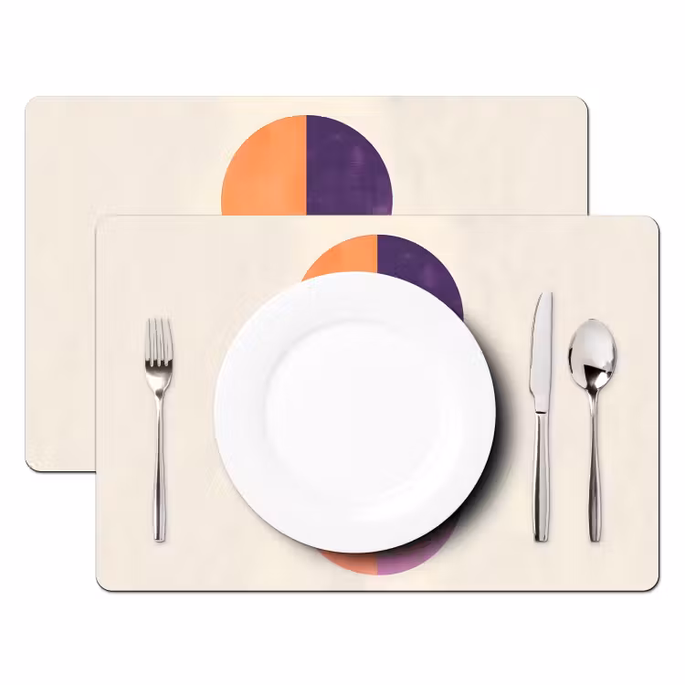 Abstract - Cirkels - Paars Placemat vinyl groot -zzsfeer2_Kitchenyeah-website