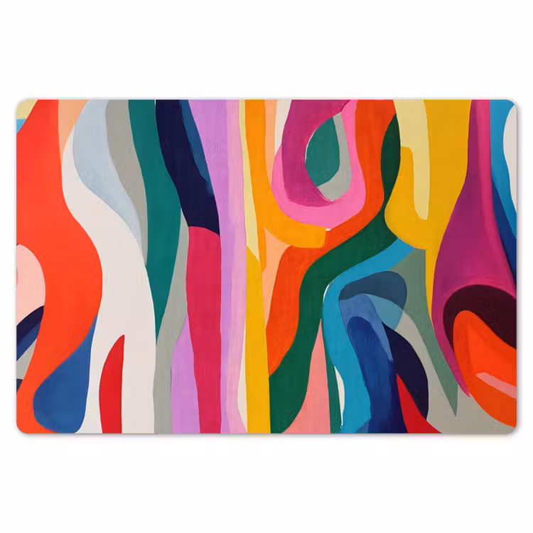 Abstract - Kleurrijk - Golven - Lijnen Placemat vinyl groot -zzsfeer1_Kitchenyeah-website