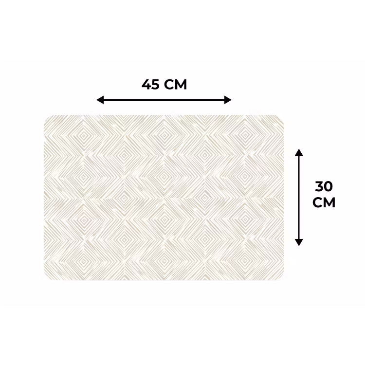 Abstract - Ruiten - Beige Placemat vinyl groot 368 -specs