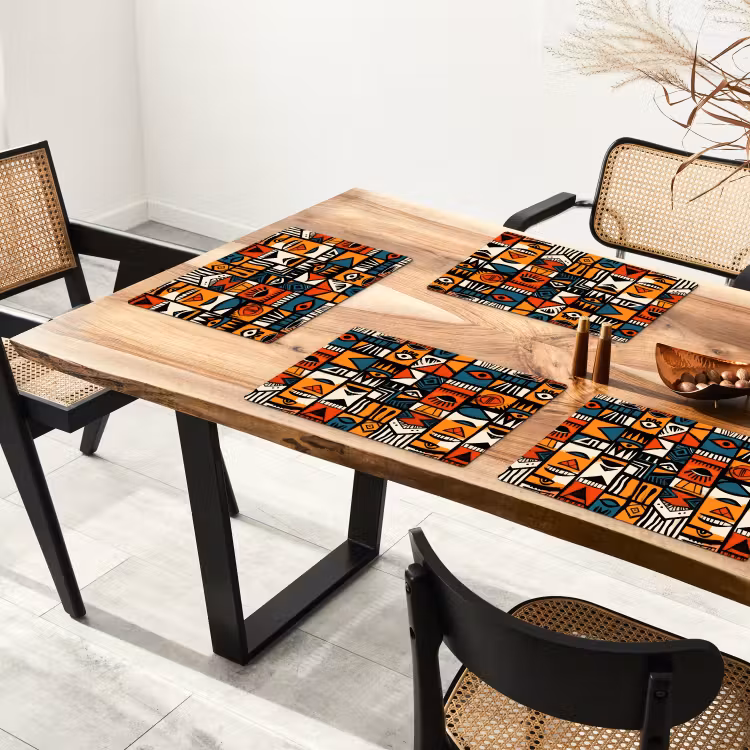 Abstract - Gezichten - Mozaïek Placemat vinyl groot -zzsfeer4_Kitchenyeah-website