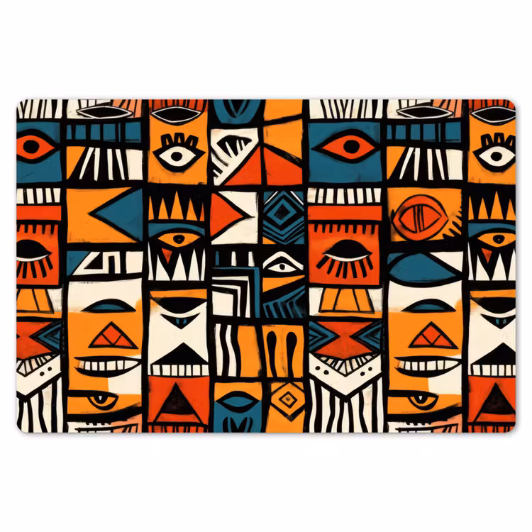 Abstract - Gezichten - Mozaïek Placemat vinyl groot -zzsfeer1_Kitchenyeah-website