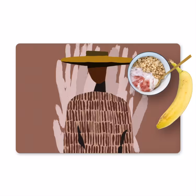 Abstract - Figuur - Illustratie - Hoed Placemat vinyl groot -zzzproduct_Kitchenyeah-website