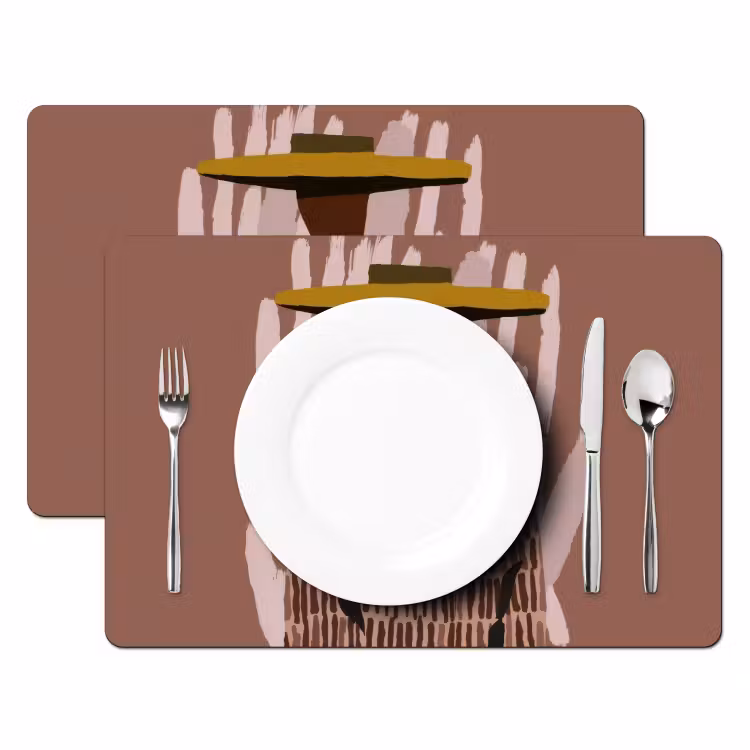Abstract - Figuur - Illustratie - Hoed Placemat vinyl groot -zzsfeer2_Kitchenyeah-website